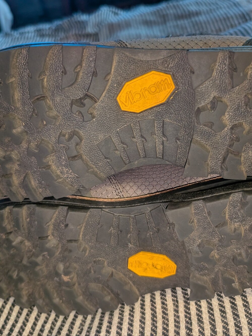 L L Bean Knife Edge Women's Gray Nylon Waterproof Vibram Sole Hiking Boots Sz 8 - Picture 14 of 16